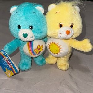 2003 Care Bears Thank-a-lot Bear and Funshine Bear  Duo